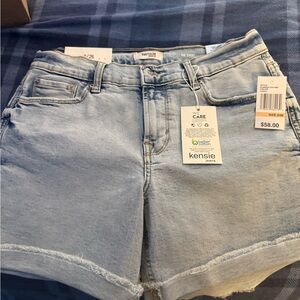 Kensie Women's Faded Blue Jean Shorts